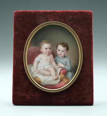 Double miniature portrait, R.