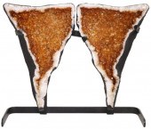 DOUBLE-MOUNTED CATHEDRAL GEODE