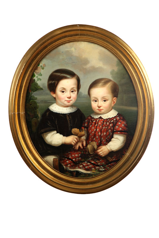 DOUBLE PORTRAIT OF TWO BOYS
