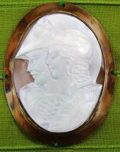 DOUBLE PROFILE CAMEO OF MAN AN