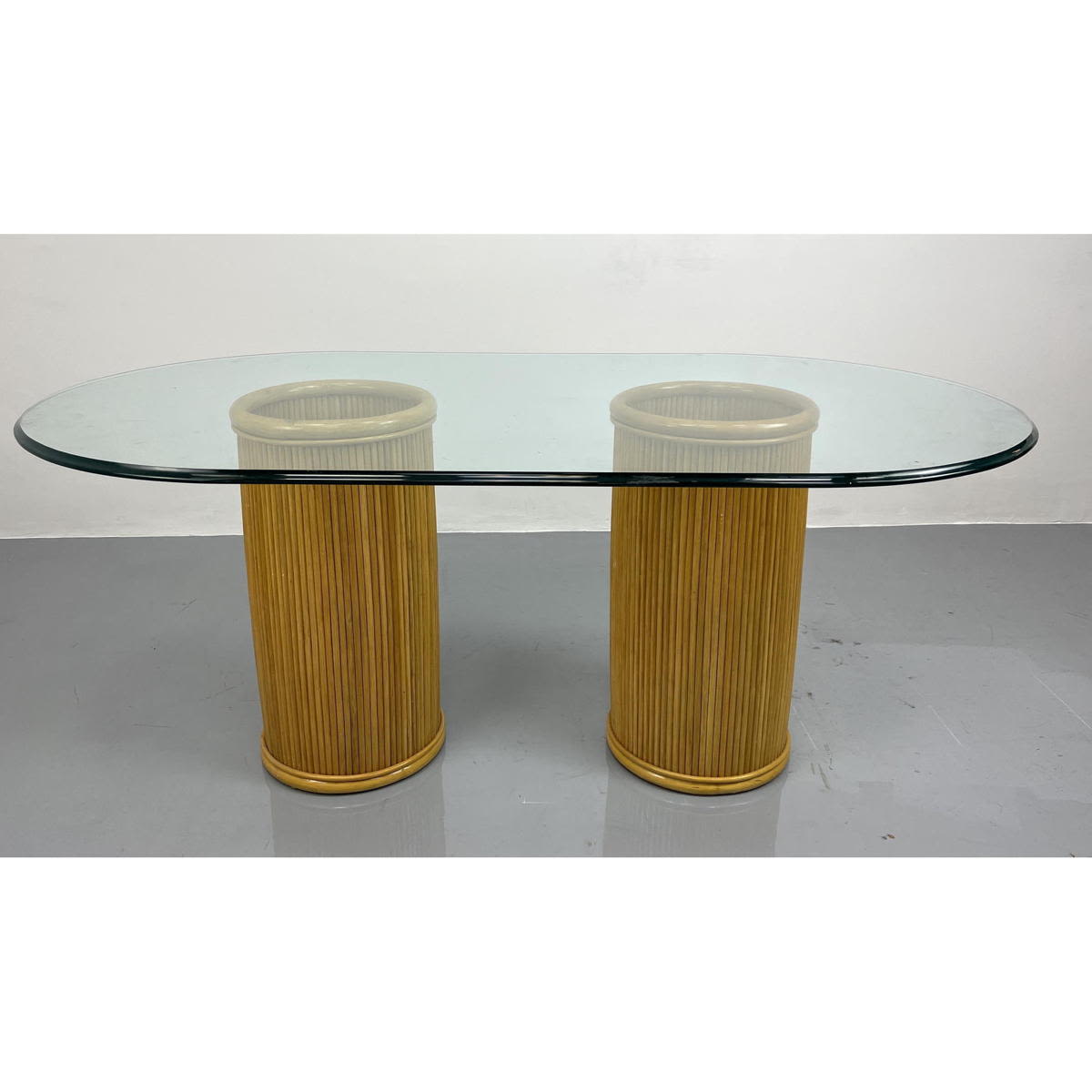 Double Rattan Pedestal Column