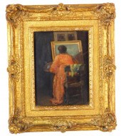 DOUBLE SIDED 19TH C. PORTRAIT