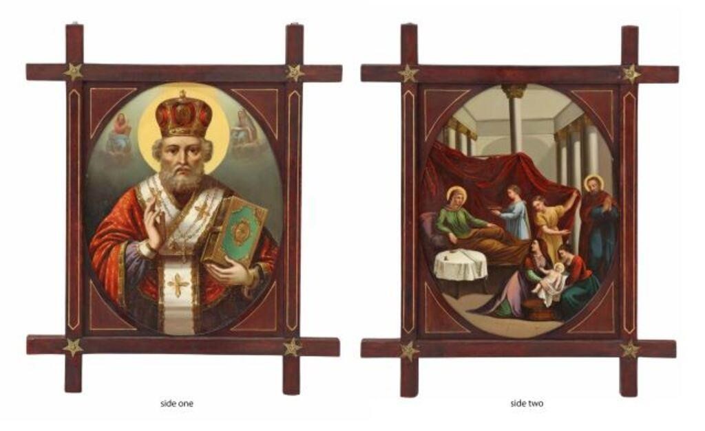 DOUBLE-SIDED OIL ON METAL ST