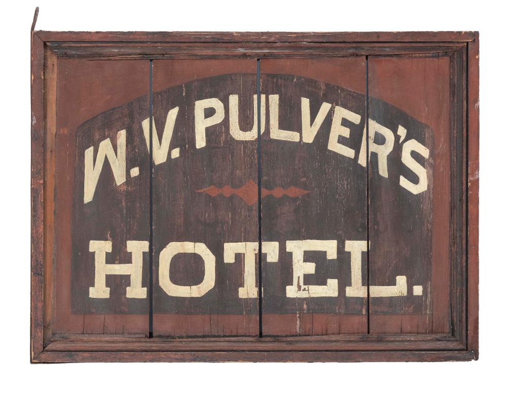DOUBLE-SIDED PAINTED WOODEN SIGN