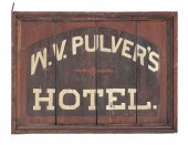 DOUBLE-SIDED PAINTED WOODEN SI