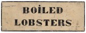 DOUBLE-SIDED TIN SIGN "BOILED