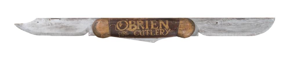 DOUBLE-SIDED WOODEN TRADE SIGN