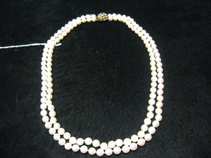 Double strand cultured pearl