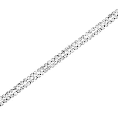 Double Strand Diamond Bracelet 	 