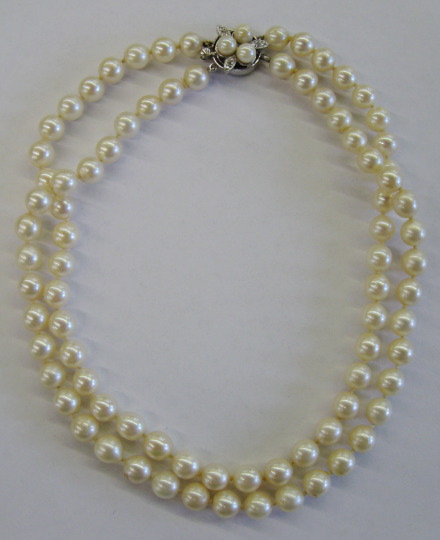 Double Strand of Cultured Peals, 