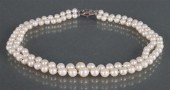 Double-strand pearl necklace d
