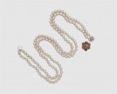 DOUBLE STRAND PEARL NECKLACE W