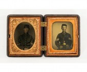 Double tintype of Civil War so