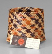 Double-woven river cane basket