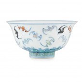 DOUCAI 'BATS AND WAVES' BOWL
K