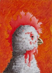 DOUG ARGUE CHICKEN OIL ON CANV