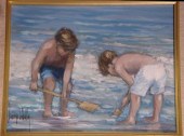 Doug Shelly, 2 boys at seashor