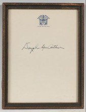 Douglas MacArthur Signature on