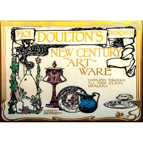 DOULTON BURSLEM ADVERTISING MIRROR,