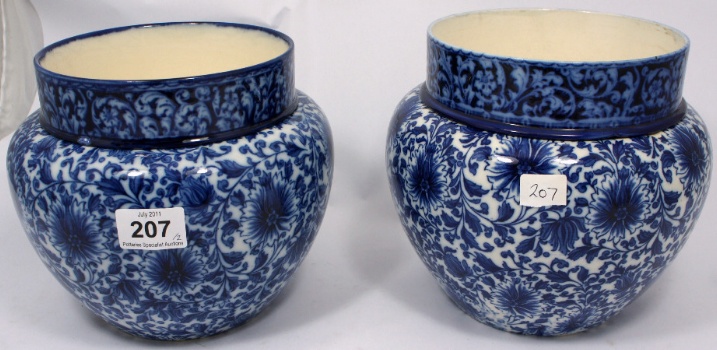 Doulton Burslem Pair of Blue and