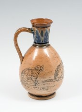 DOULTON LAMBETH PITCHER SIGNED