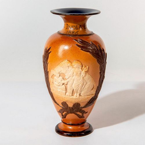 DOULTON LAMBETH STONEWARE VASE,