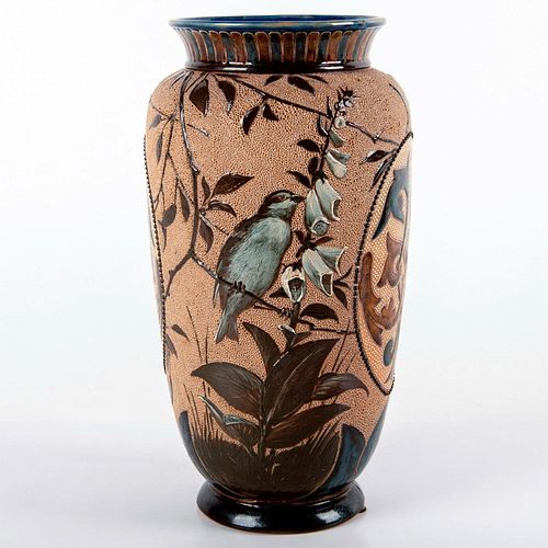 DOULTON LAMBETH VASE, BIRDS,