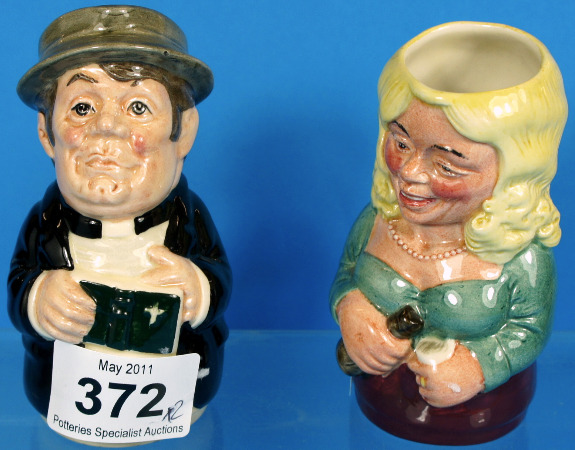 Doultonville Two Toby Jugs Betty