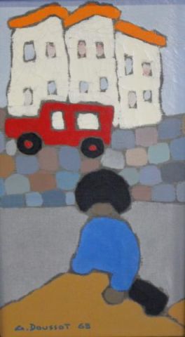 DOUSSOT Georges. Oil on Canvas of
