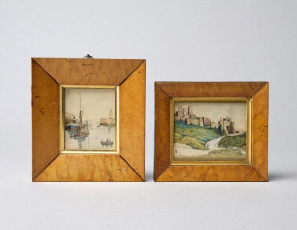 DOVER WATERCOLOURSA pair of 1920s