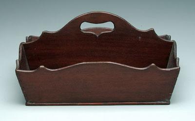 Dovetailed cutlery box, beveled