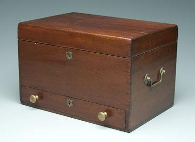 Dovetailed mahogany silver chest,