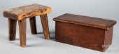 DOVETAILED PINE BOX, 18TH C.,