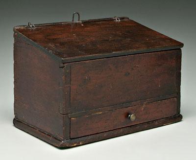 Dovetailed wall box, hand planed