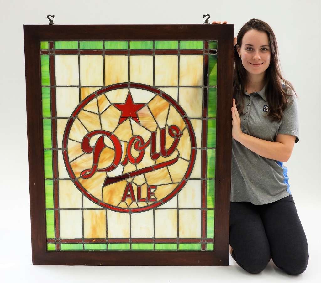 DOW ALE STAINED GLASS ADVERTISING