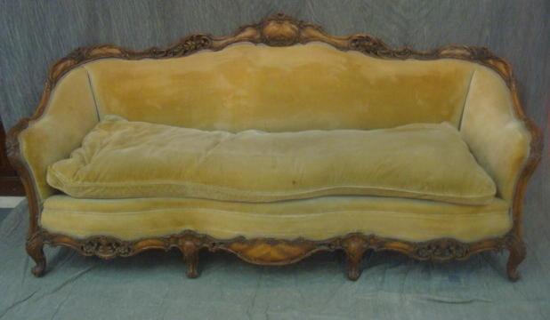Down Filled and Carved Wood Italian