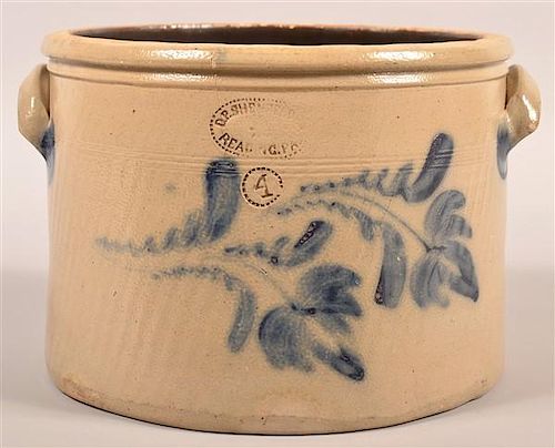 D.P. SHENFELDER 4 GALLON CROCK WITH