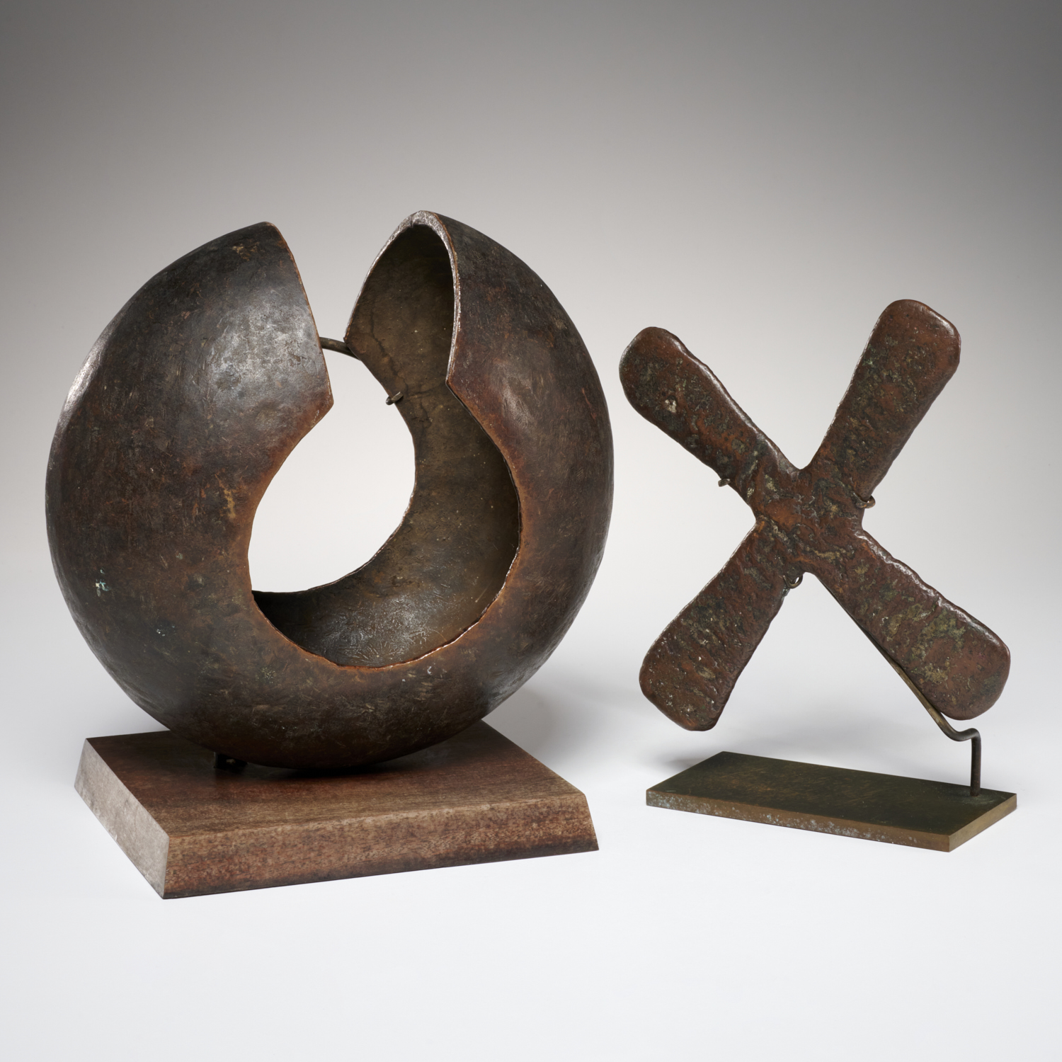 DR CONGO, (2) LARGE COPPER ALLOY