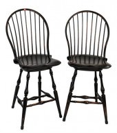 D.R. DIMES PAIR OF BAR STOOLS,