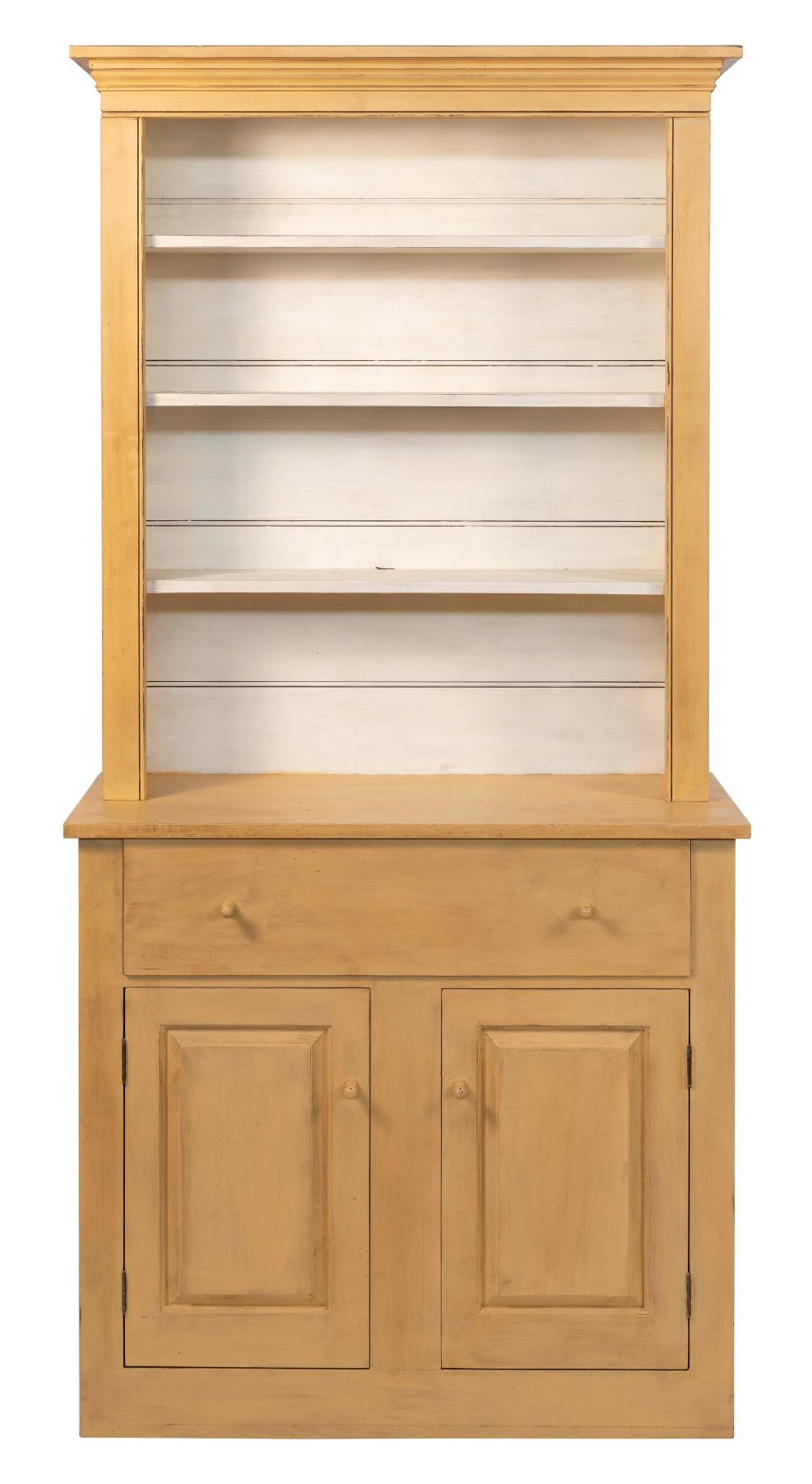 D.R. DIMES STEP-BACK CUPBOARD