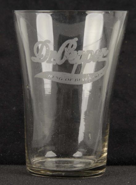 Dr. Pepper Acid-Etched Flare Glass.