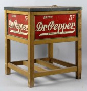 Dr. Pepper Wood-Framed Icebox
