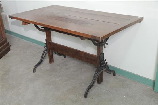 DRAFTING TABLE. Oak with adjustable