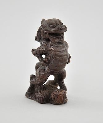 Dragon Shizui Wood Netsuke Carved