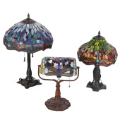 DRAGONFLY STAINED GLASS DESK &