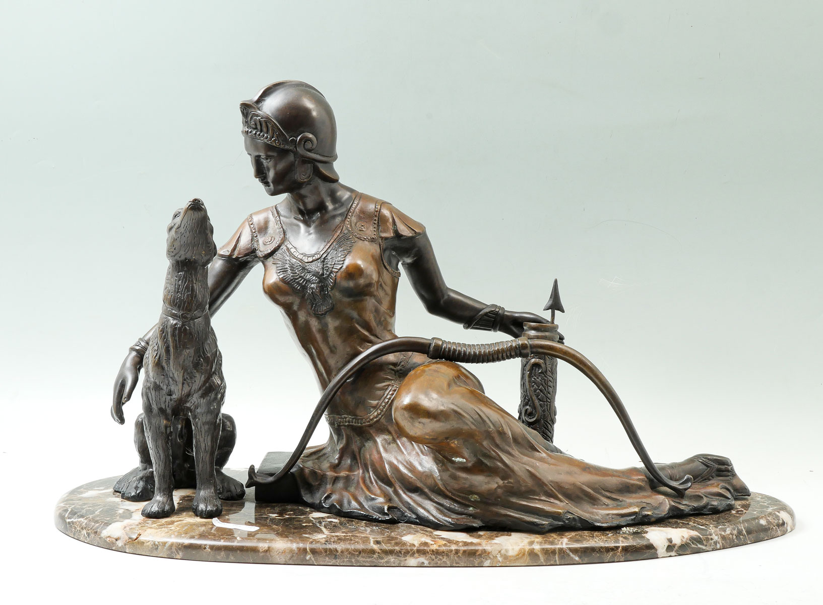 DRAMATIC BRONZE OF DIANA THE