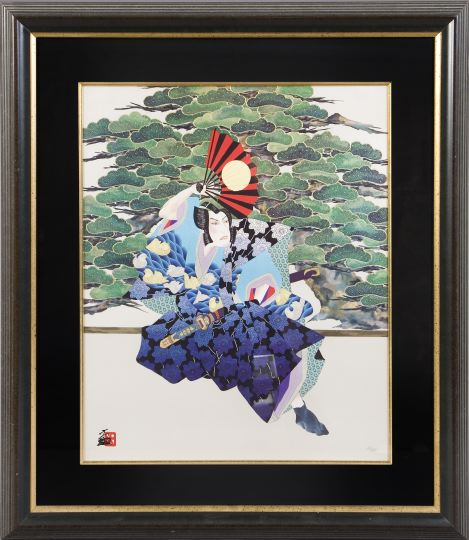 Dramatic Japanese Print of an