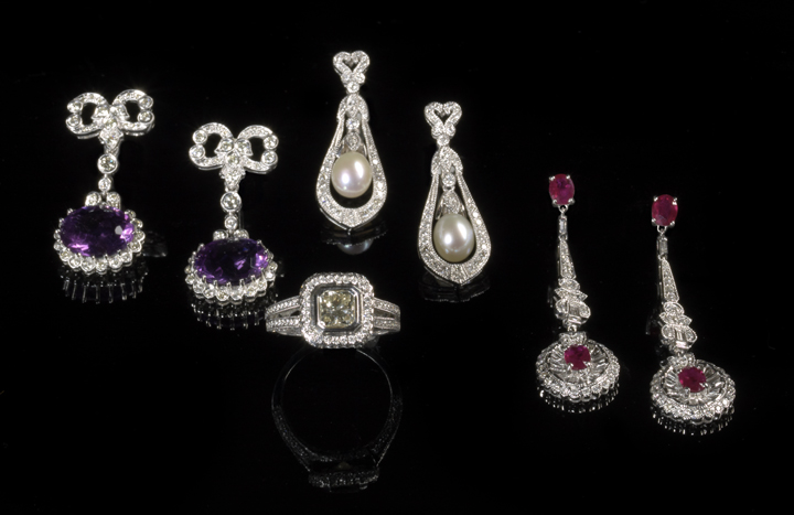 Dramatic Pair of Eighteen-Karat
