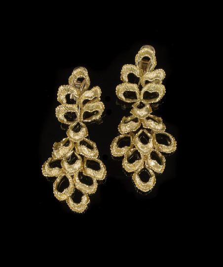 Dramatic Pair of Eighteen-Karat