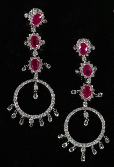 Dramatic Pair of Fourteen-Karat